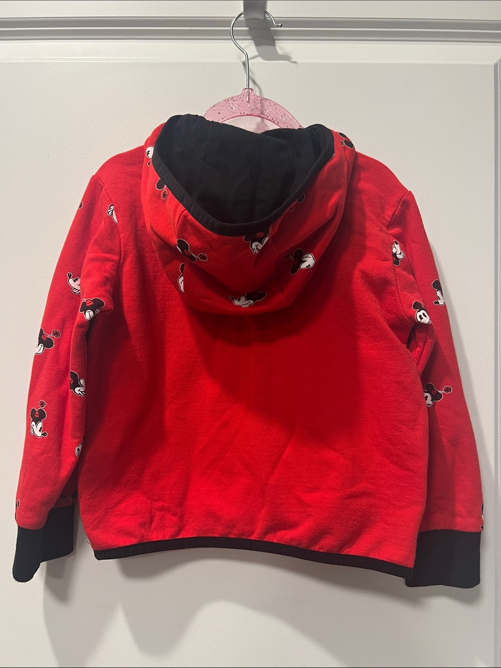 Disney, Red & Black Character Zip Hoodie 100% cotton - Picture 3 of 8